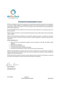 Integrated Management Policy